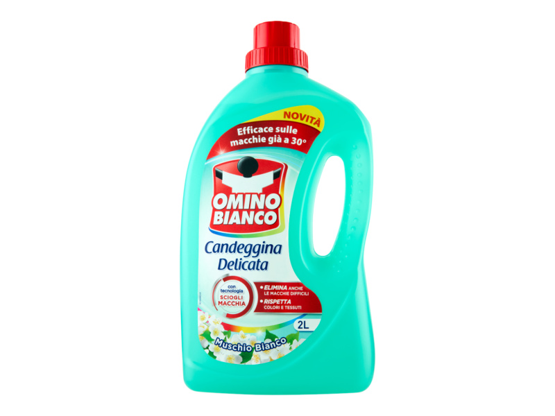 Omino Bianco jemný bělící prostředek bílé pižmo (candeggina delicata Mushio Bianco) 2l