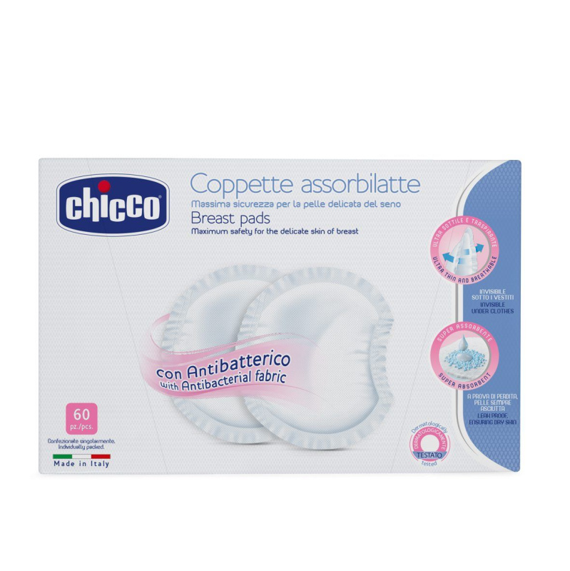 CHICCO Antibakteriální tampóny do podprsenky 60 kusů