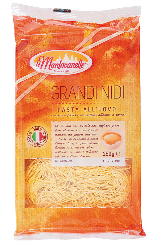 Mantovanelle dlouhé tenké nudle vaječné (Tagliolini) 250g