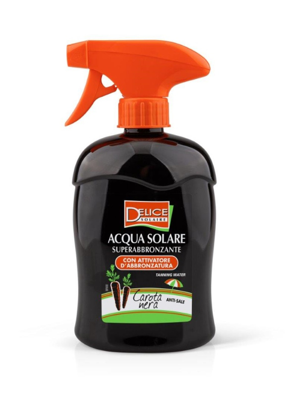 DELICE SOLAIRE Opalovací voda pro intenzivní opálení s černou mrkví 500 ml