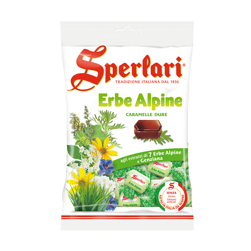Sperlari tvrdé bonbóny alpské byliny (Erbe Alpine) 200g