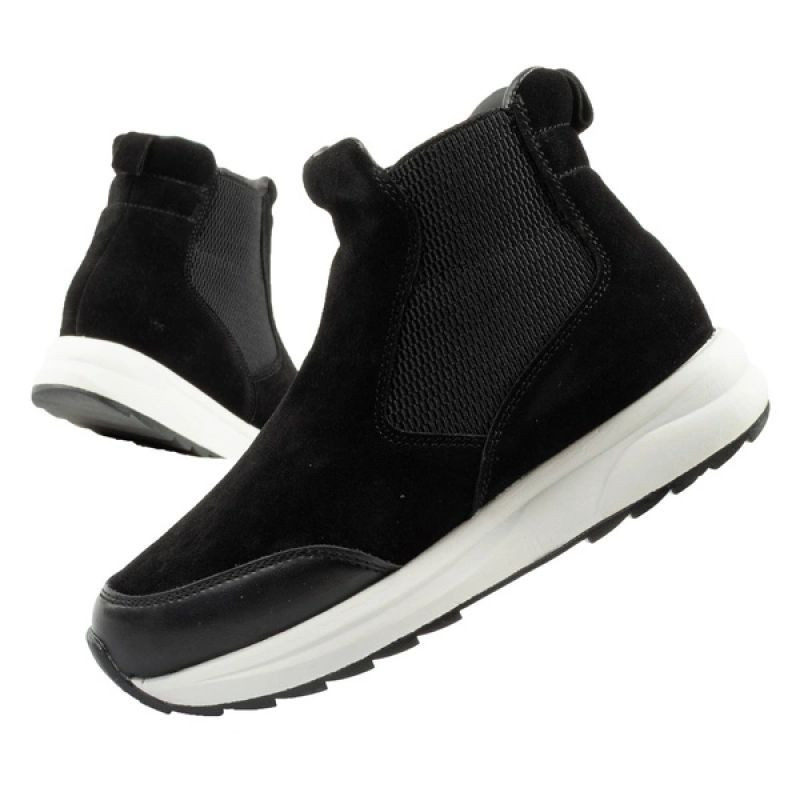 Scholl Beverly Bootie dámské kotníkové boty kožené černé dámské 39