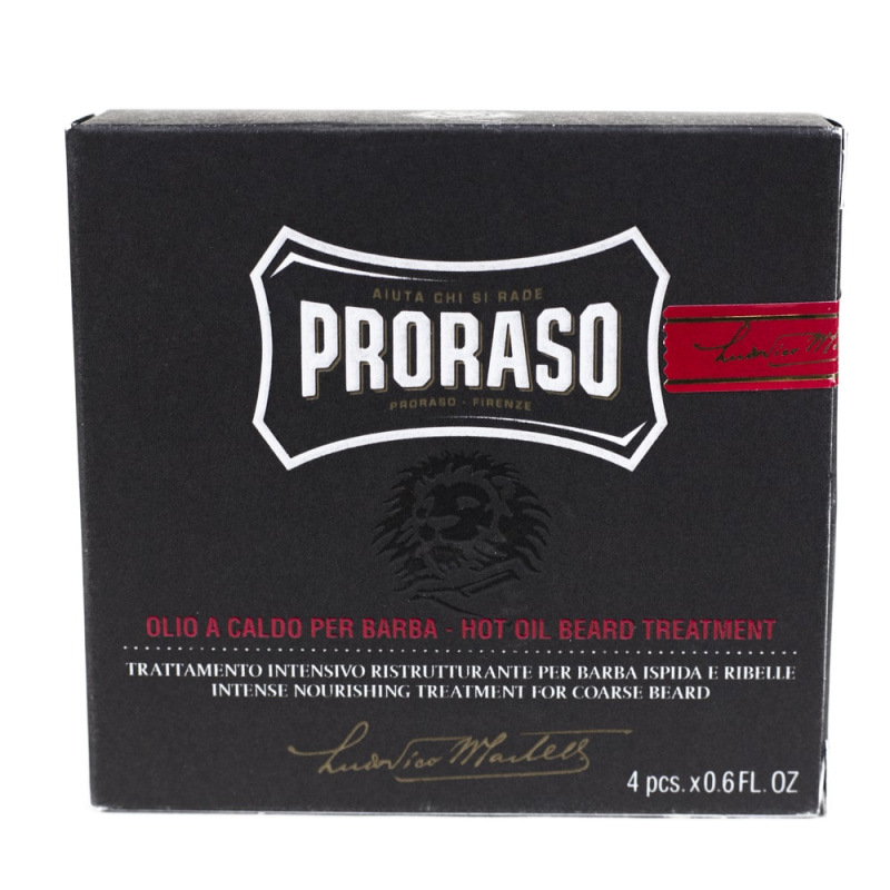 Proraso Wood and Spice Hot Set intenzivní olejová péče na tvrdé vousy 4 x 17 ml
