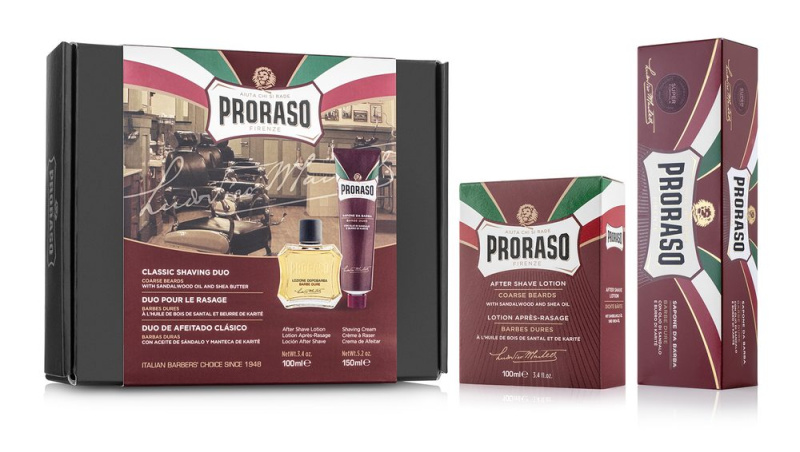 Proraso Dárková sada vyživujícího krému a vody po holení- santalové dřevo