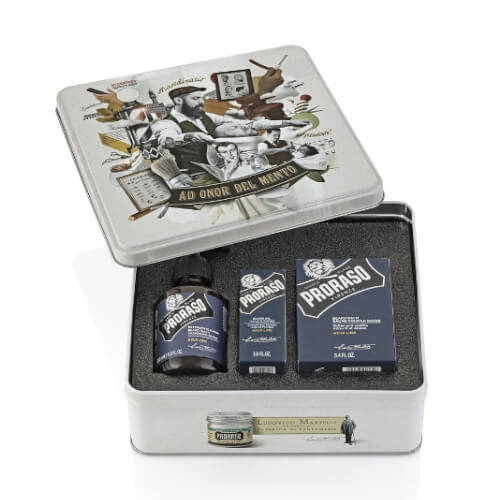 Proraso Set Beard Routine sada na vousy Azur Lime