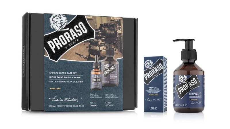 Proraso Set Beard Original dárková sada na vousy pro muže Azur Lime