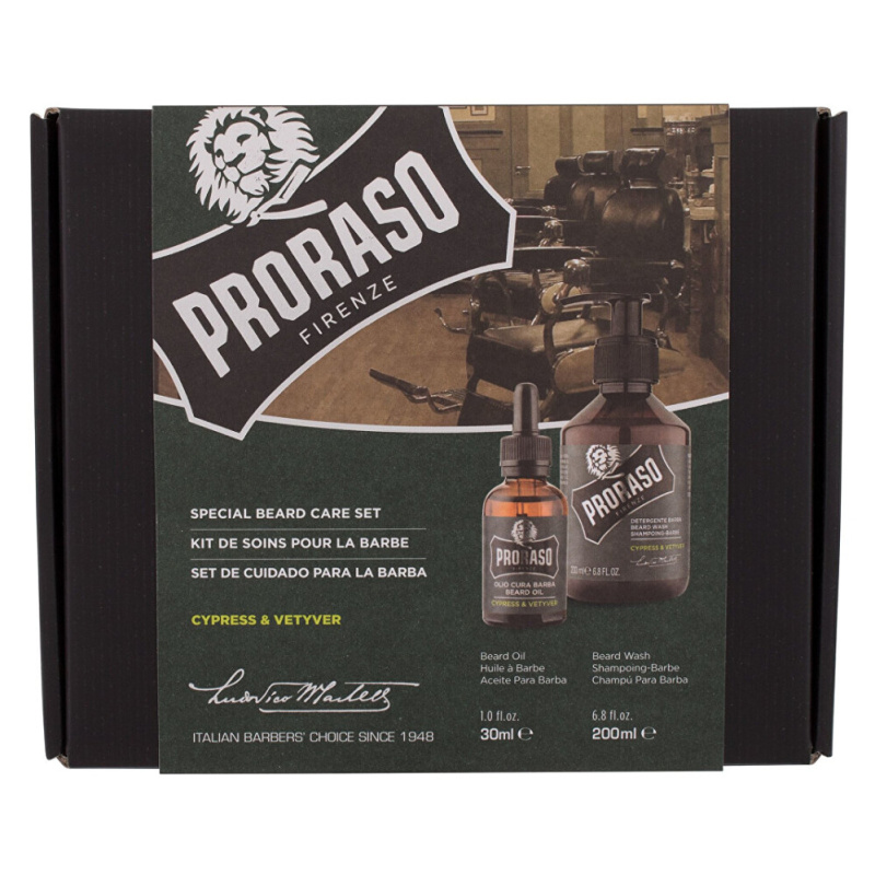 Proraso Set Beard Original dárková sada na vousy pro muže Cypress and Vetyver