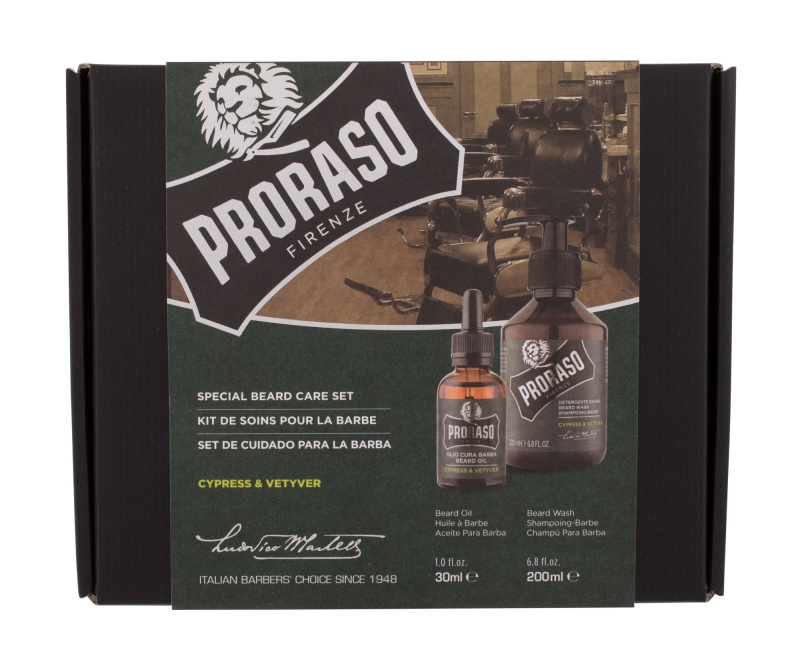 Proraso Set Beard Original dárková sada na vousy pro muže Cypress and Vetyver