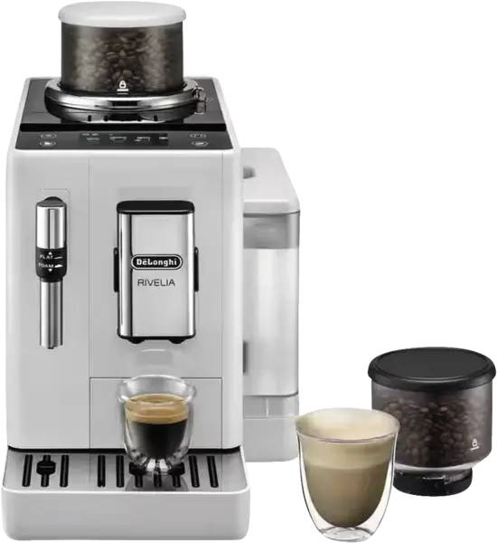 Automatický kávovar DeLonghi EXAM440.35.W / 1450 W / 1,4 l / 19 bar / bílá Varianta: ivi3