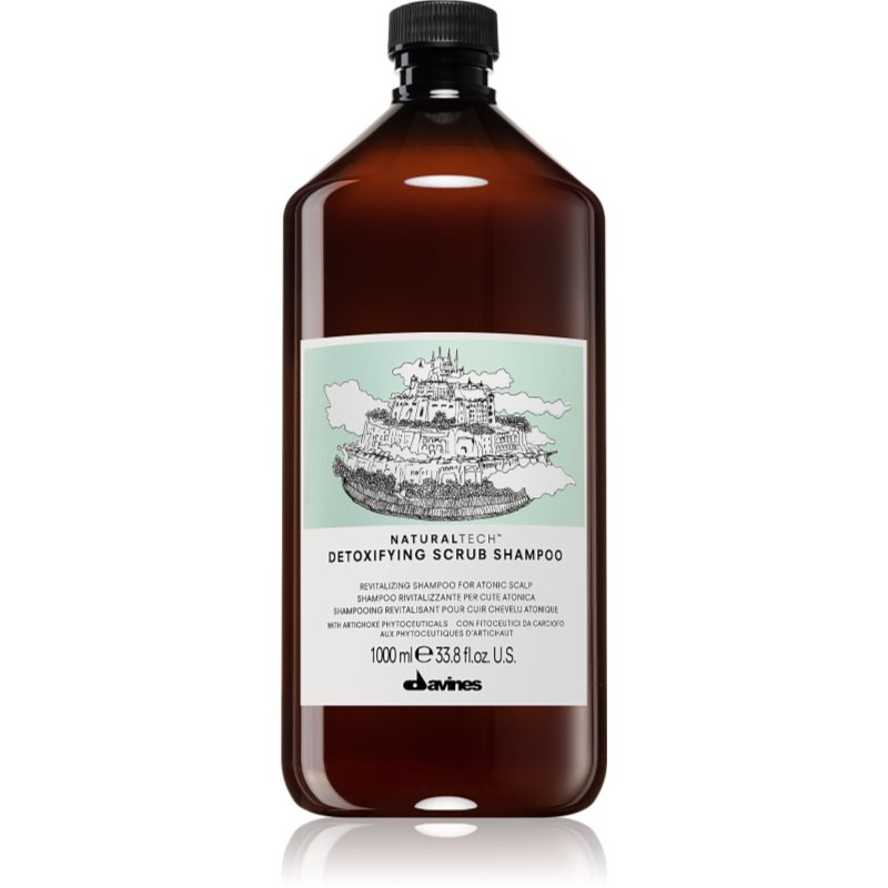 Davines Naturaltech Detexifying Scrub Shampoo šampon pro citlivou a podrážděnou pokožku hlavy 1000 ml