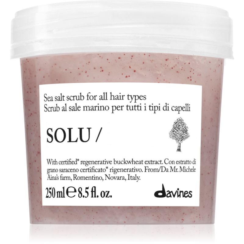 Davines Solu Sea Salt Scrub hloubkově čisticí peeling pro všechny typy vlasů 250 ml