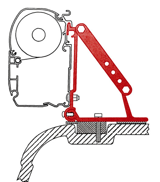 Adaptér Fiamma pro F45 na VW T5 s plochou střechou