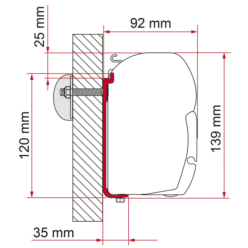 FIAMMA Adaptér AS Délka: 350 cm