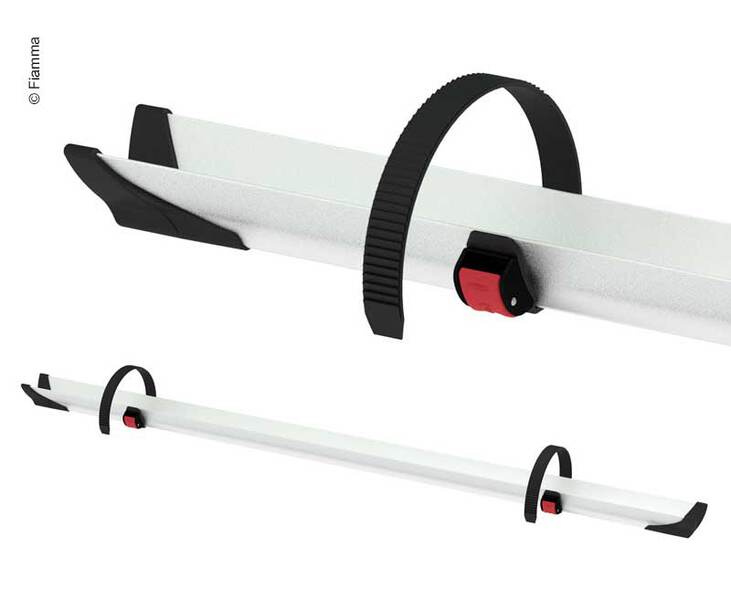 FIAMMA Kolejnice Rail Quick Pro  - 128 cm, stříbrná, černé koncovky