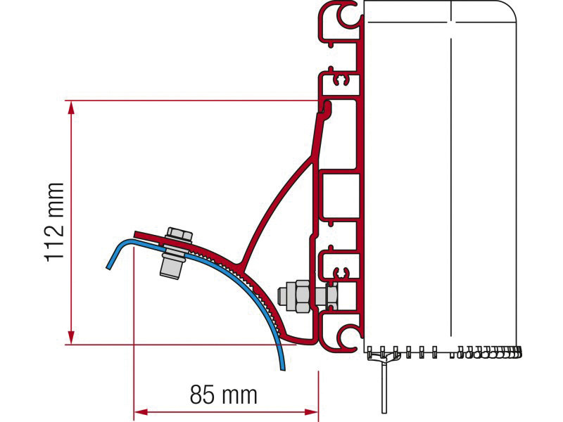 FIAMMA Sada adaptéru Compass pro Renault Trafic od roku 2001 do roku 2015
