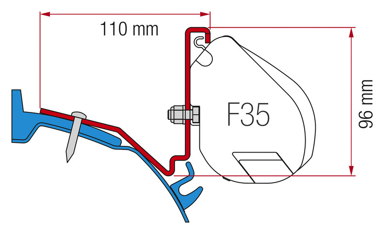Fiamma Adaptér Ford Custom Capland/Capfun pro F35