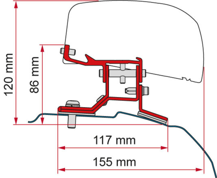 FIAMMA Adaptér pro střešní markýzu F40van Ford Transit Custom L2