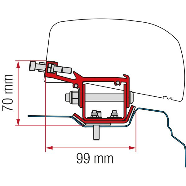 FIAMMA Adaptér pro střešní markýzu F40van Renault Trafic s dlouhým rozvorem od roku 2014