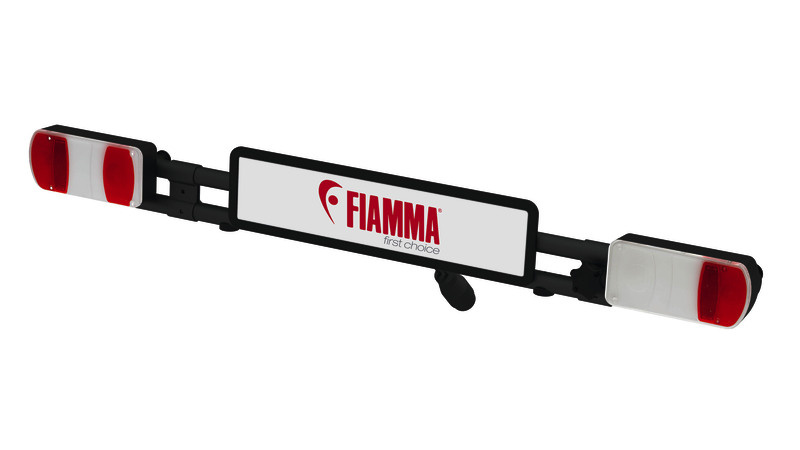 FIAMMA Nosič registrační značky, hliníkové osvětlení registrační značky, černý