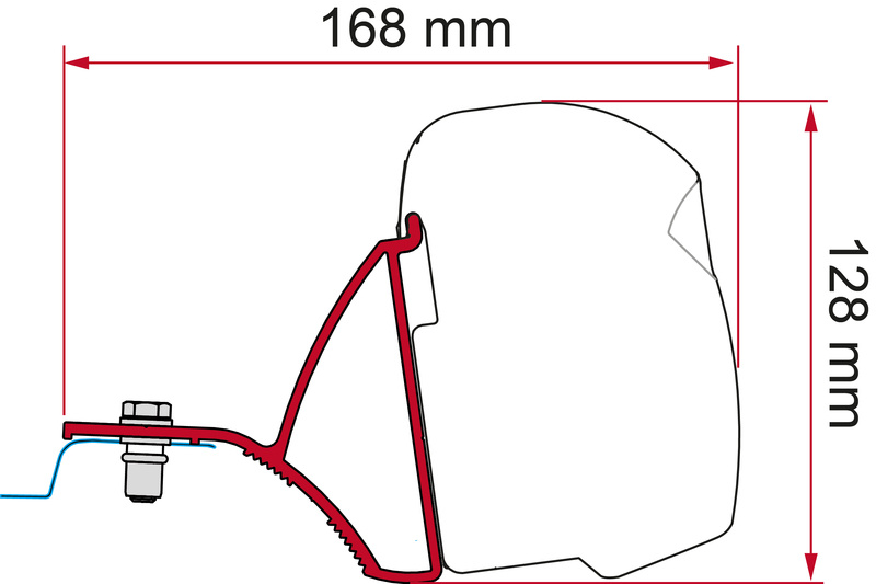 Adaptér pro markýzu Fiamma F43 Van pro vozidlo Renault Trafic, Opel Vivaro, Fiat Talento od roku 2015