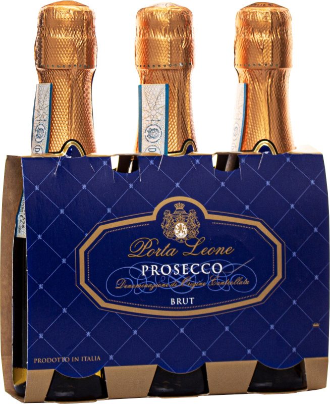 Porta Leone Prosecco Spumante DOC Brut 3 x 0,2l 11% 0,6l