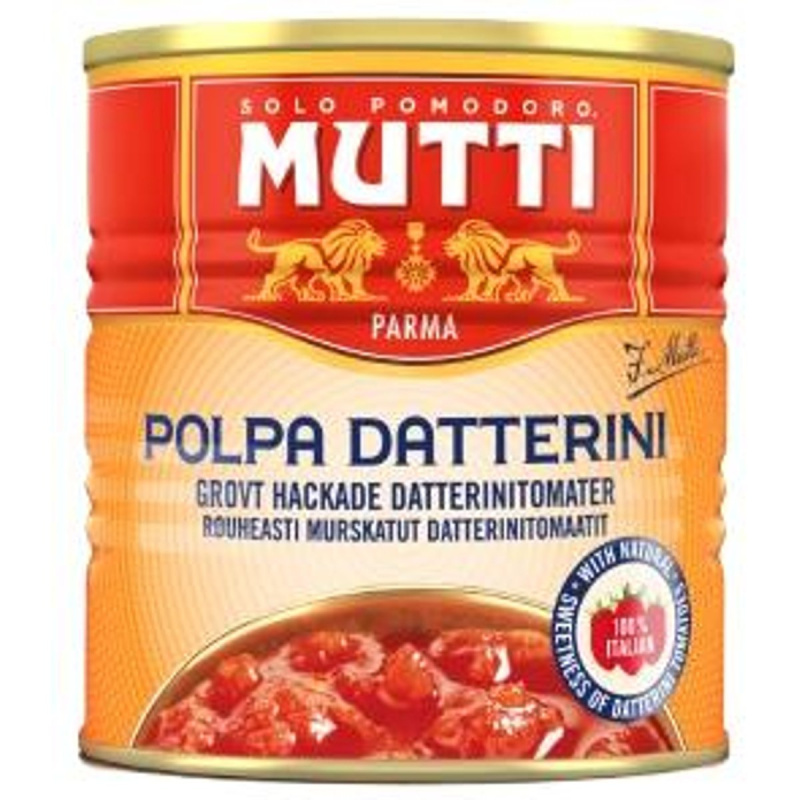 Mutti Krájená rajčata Baby Roma plech