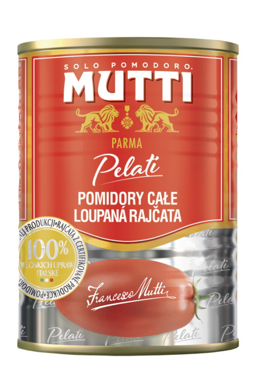 Mutti loupaná celá rajčata (Pomodori pelati) 400g