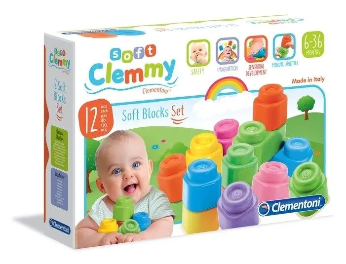 Clemmy - měkké kostky, 12 ks