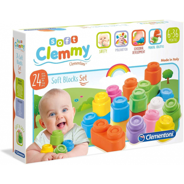 Clemmy baby soft - Kostky, 24ks v krabici