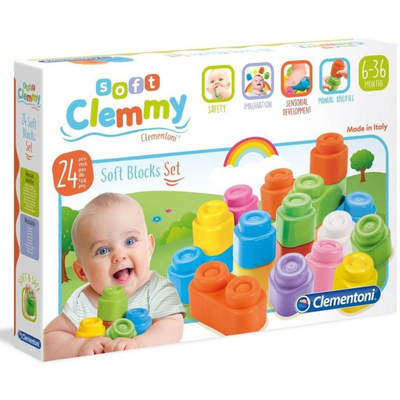 Clemmy baby soft - Kostky, 24ks v krabici
