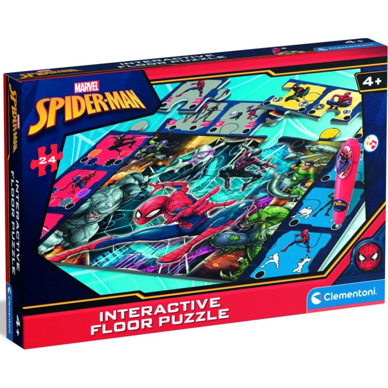 podlahové puzzle s interaktivním perem spiderman 24 dílků