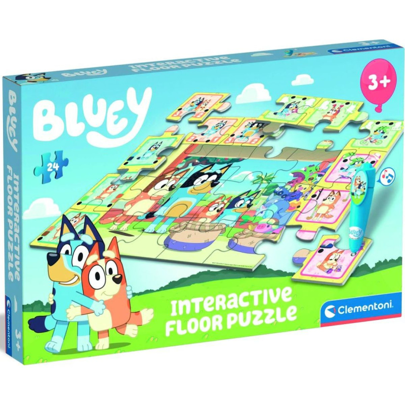 Podlahové puzzle s interaktivním perem Bluey 24 dílků