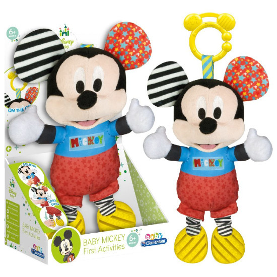 Clementoni Mickey plyšový se zvuky a úchytem