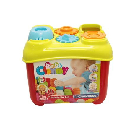 Clementoni Clemmy baby Aktivní kyblík s prostrkávacími tvary