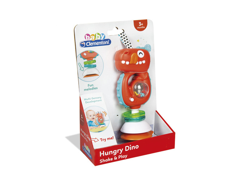 CLEMENTONI BABY Interaktivní chrastítko Hladový dino