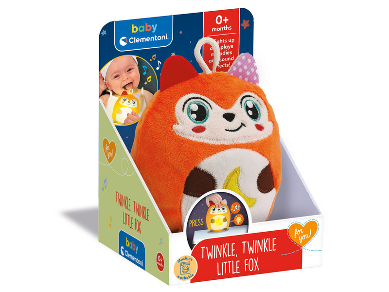 Clementoni Baby Twinkle Twinkle malá liška – interaktivní plyšová hračka