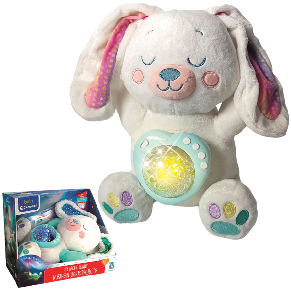 Clementoni Baby plyšový projektor zajíček
