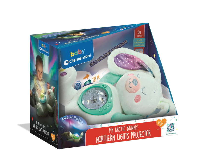 Clementoni Baby plyšový projektor zajíček