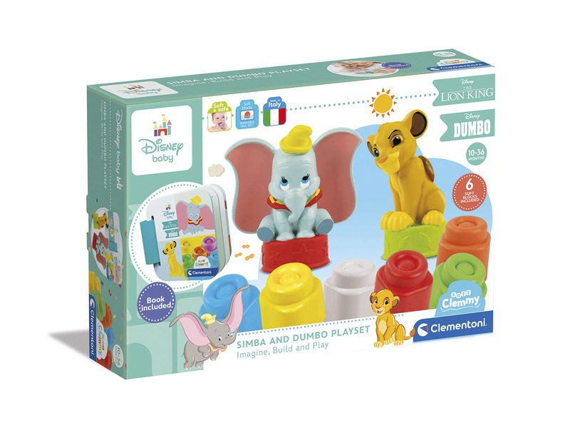 Soft Clemmy Hrací sada s knížkou Disney Simba a Dumbo