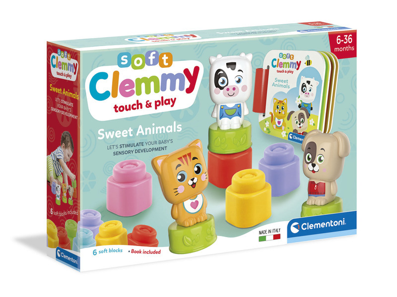CLEMENTONI Soft Clemmy Hrací sada s knížkou Milá zvířátka