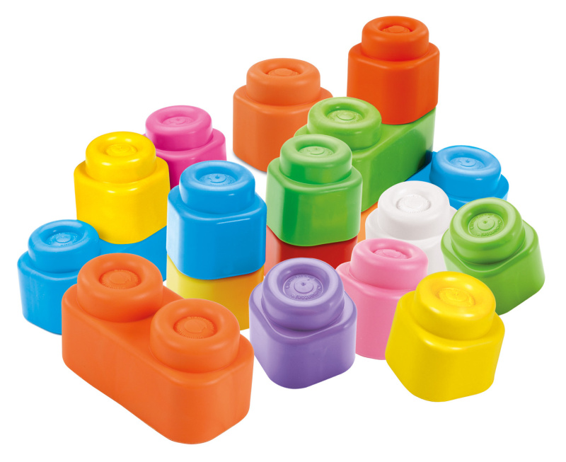 CLEMENTONI Soft Clemmy Sada 20 měkkých kostek v plastové tašce