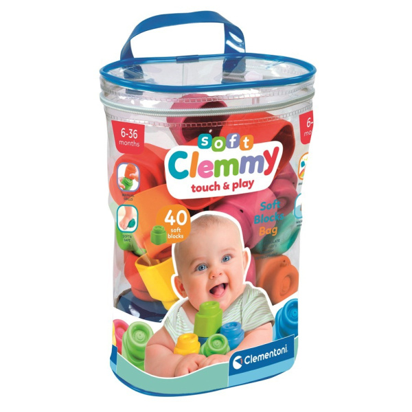 Clemmy baby soft - Kostky, 40ks v plastovém pytli