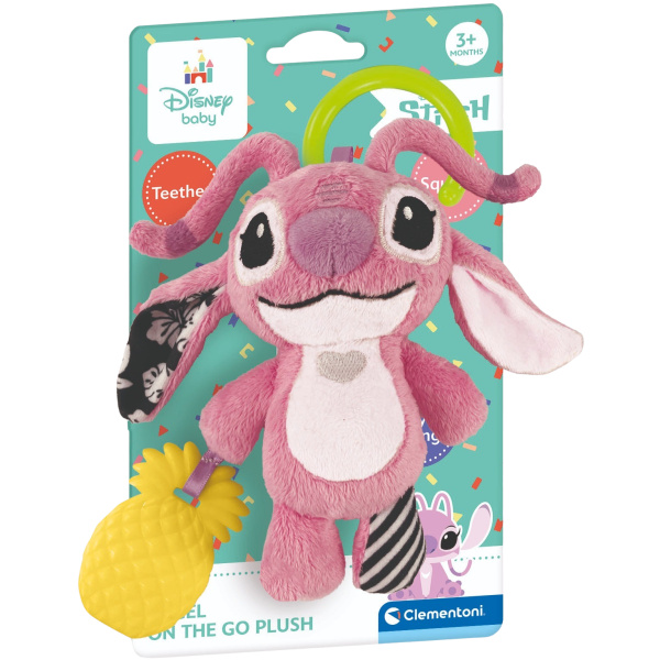 CLEMENTONI PLYŠ Angel Stitch baby kousátko chrastítko