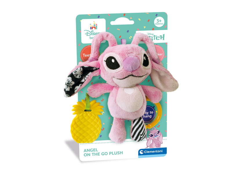 CLEMENTONI PLYŠ Angel Stitch baby kousátko chrastítko
