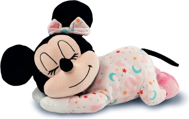 Relaxační plyšová Minnie s chromoterapií a melodiemi CLEMENTONI BABY