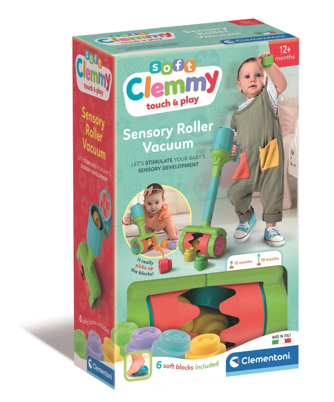 Senzorický vysavač s měkkými kostkami CLEMENTONI Clemmy