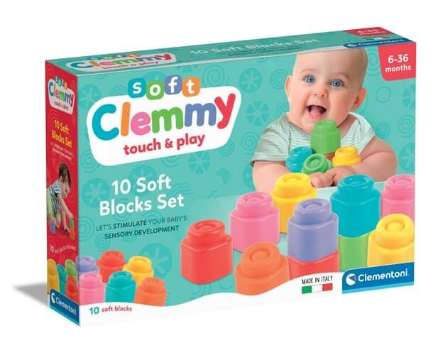 CLEMENTONI Soft Clemmy Sada 10 měkkých kostek