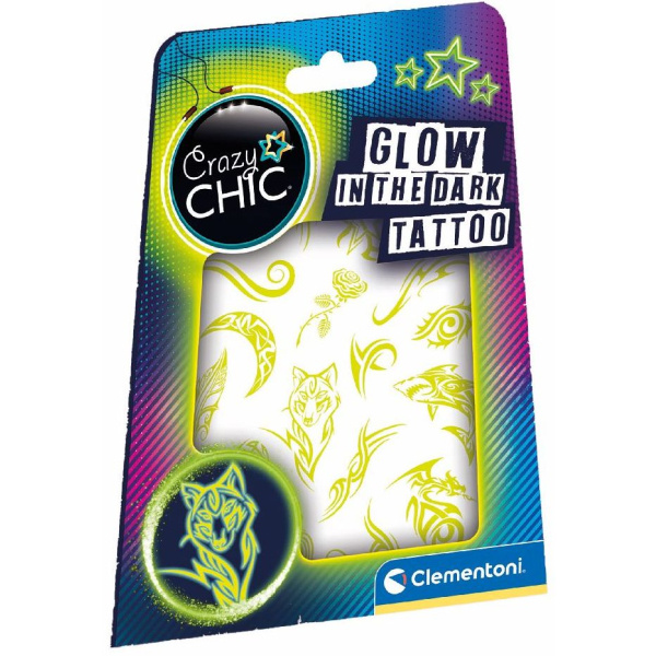 CLEMENTONI Crazy Chic Tetování svítící ve tmě