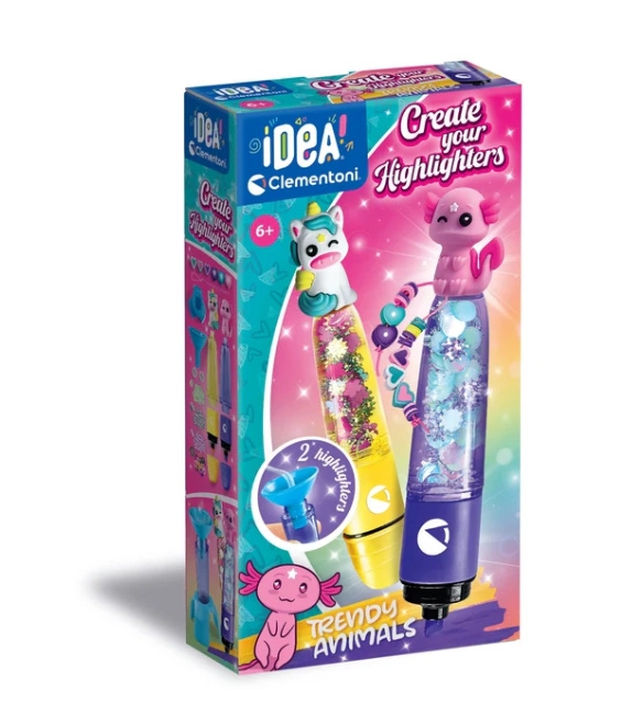 Idea Art mini továrna na zvýrazňovače – kouzelná zvířata Clementoni