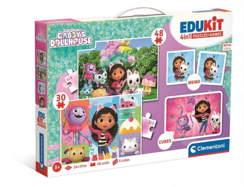 EduKit 4 v 1 Kocí domek GABI – vzdělávací sada pro děti